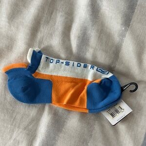 Sperry Top-Sider Men's Low-Cut Double Tab Ankle Socks 10-13 New Marigold Ocean